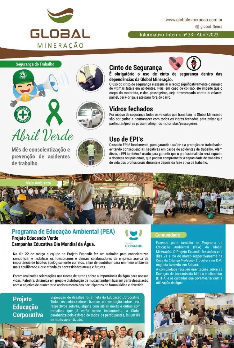 Comunicação interna, campanhas de RH e ações corporativas
